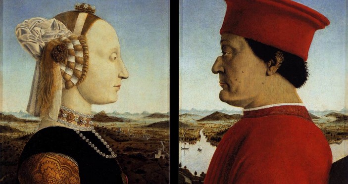 Piero della Francesca Portraits of Federico da Montefeltro and His Wife Battista Sforza Tempera on panel, 47 x 33 cm (each) 1465-66