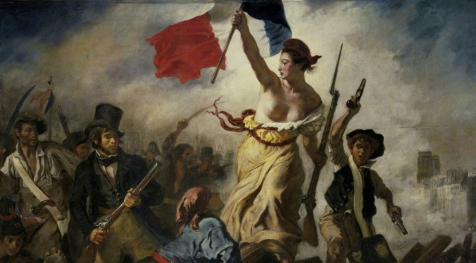 La Liberté guidant le peuple taguée