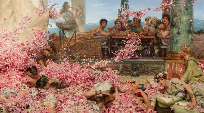 Lawrence Alma-Tadema, Les roses d’Héliogabale, 1888, 132x214cm, Collection privée, Mexico