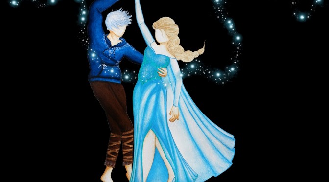 Jelsa dancing (Fanart de La Reine des Neiges et Les Cinq Légendes)